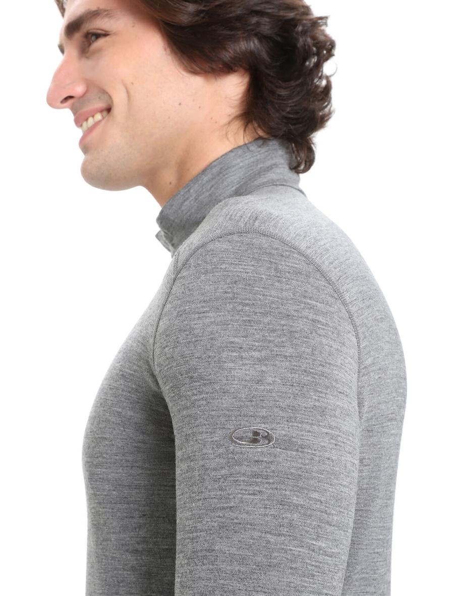 Icebreaker Merino 200 Oasis Long Sleeve Half Zip Thermal Top Miesten Base Layers Harmaat | FI 1360ILHS